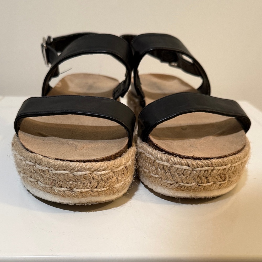 Madden Girl Black Espadrille Sandals size 8 - Picture 3 of 9